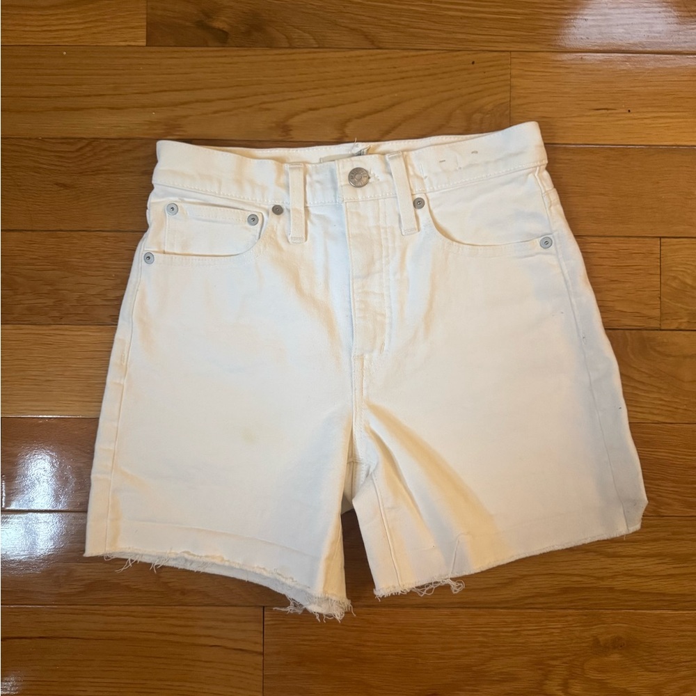 Madewell White Denim Shorts size 25